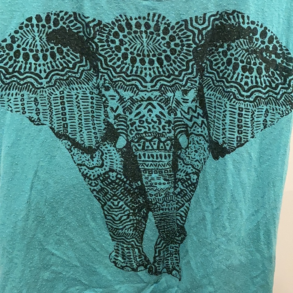 ❌SOLD on VINTED❌ - Iris & Navy Teal ELEPHANT 🐘 Tank Top - Picture 6 of 8